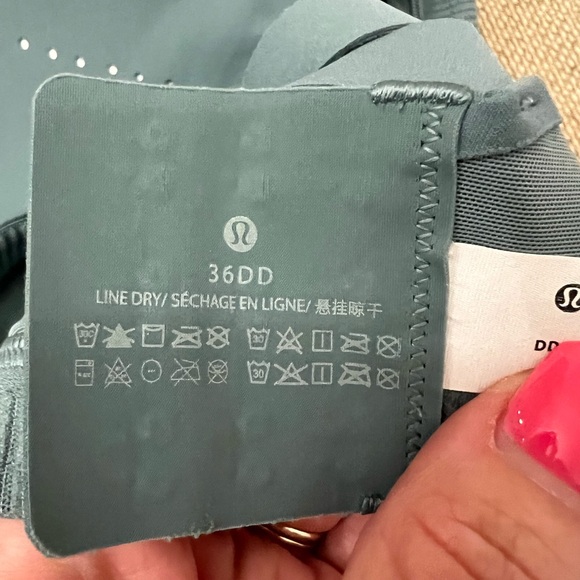 Lululemon AirSupport Bra High Support, 36DD Tidewater Teal / Vapor - Picture 13 of 13